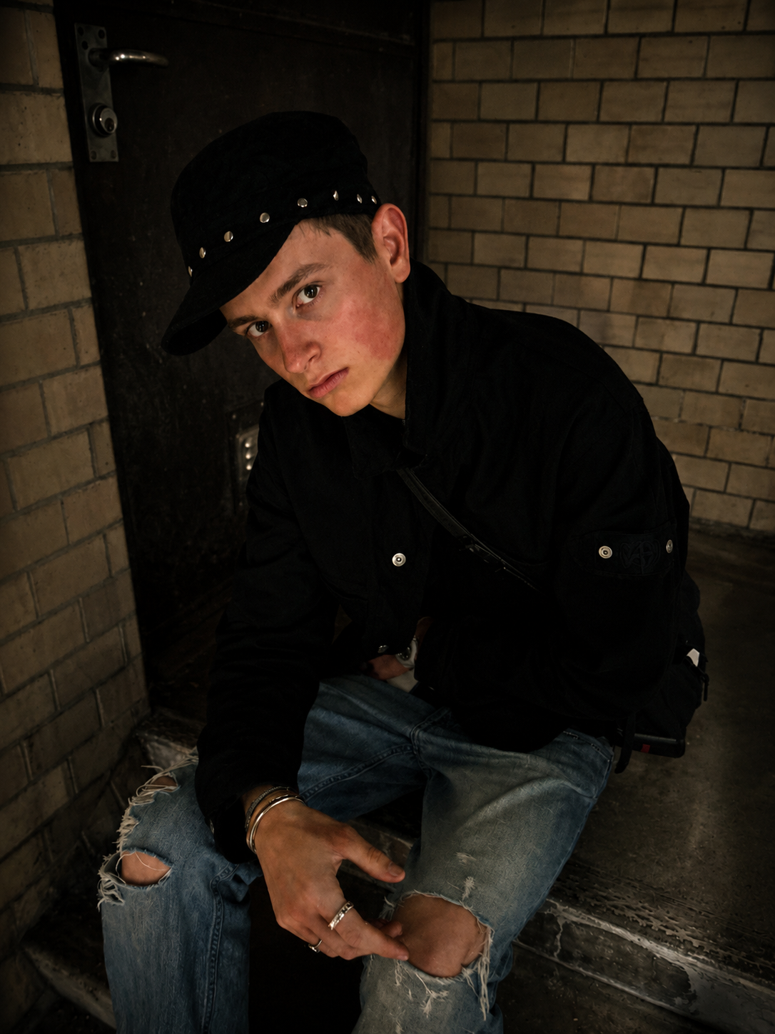 BLACK CADET CAP